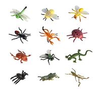 Zxpjkyu 6 Pièces Figurines Insectes Jouets Animaux Plastique Simulation Modèle Éducatif Convient pour coration Bureau Collection, Insecte-12pcs-C,
