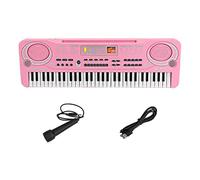 Zxpjkyu 61 Touches Numérique Musique Clavier Électronique Clavier Piano Électrique pour La Maison Bar Stade de Vacances Partie, Rose, 54x17 cm