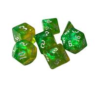 Zxpjkyu 7 Pièces Dés Polyédriques Ensemble Dés Acrylique Accessoires Jeux Table Chiffres Distincts Texture Unique Solidité Convient pour Animation Jeux de