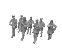 Zxpjkyu 7 Pièces Figurines Miniatures d'Hommes de l'Armée Modèles de Collection Personnages Non Peints Ensemble de Jeu en Résine à Peindre Adapté pour la, 3cm