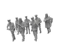 Zxpjkyu 7 Pièces Figurines Miniatures d'Hommes de l'Armée Modèles de Collection Personnages Non Peints Ensemble de Jeu en Résine à Peindre Adapté pour la, 2.4 Cm