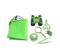 Zxpjkyu 7 Pièces Kit Aventure Ensemble Jouet Exploration Extérieure Jouet Loupe Binoculaire Enfant Matériau Résistant Fonction Coopération Convient Jeu Intéri, VERT