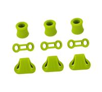 Zxpjkyu 9 Pièces Anneau Mousqueton Escalade Anneau Blocage Cordes Anneau Stopper Fixation Rappel Bague Silicone Matériau Léger et Résistant, Vert