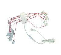 Zxpjkyu Alimentation USB 5 Broches avec Câbles USB et de Sortie d'alimentation pour Les Réseaux Ferroviaires Miniatures à L'échelle Ho.