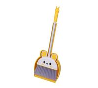 Zxpjkyu Balai pour Enfants Kit Jouet Nettoyage Balayette Pelle Ensemble Simulation Matériel Robuste Mini Accessoires Adaptés pour Apprentissage Cadeau Jeu de, Jaune