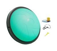 Zxpjkyu Balance Ball Plateau D'Équilibre Gonflable Demi-Ballon Bandes Résistantes Pompe Matériel PVC PP Surface Antidérapante Adapté à L'Entraînement Force Ma, Vert