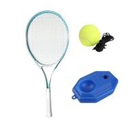 Zxpjkyu Balle de Tennis Portable avec Corde élastique, Idéale pour L'entraînement en Solo, Raquette Bleue