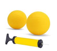 Zxpjkyu Balles de Rechange à Pointes avec Pompe à Air pour Mini-Ballon de Volley-Ball Gonflable en PVC pour Piscine, Pelouse et Plage, 1x 3.5po and 1x 5po