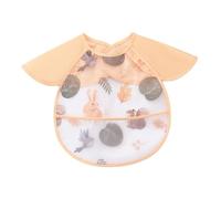 Zxpjkyu Bavoir Imperméable Bébé Tablier avec Poche pour Nourrissons En Matière TPU Souple Pratique pour Maintenir Les Vêtements Propre Pendant Les Activités M, Pie écureuil
