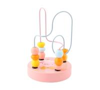Zxpjkyu Bead Maze Jouet Circuit à Billes Roue Éducative Puzzle Perles Manipulation Colorée Fonction Apprentissage Adapté Jeux Déplacements, Rose