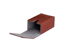 Zxpjkyu Boîte à Cartes à Collectionner, étui de Protection En Cuir PU, Idéale pour Les Jeux de Cartes de Table, pour Adultes et Enfants, Brun