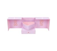 Zxpjkyu Boîte à Fleurs Vide, Boîte à Savon, Boîte Cadeau à Double Porte à Remplir pour Décoration de Fête, ROSE