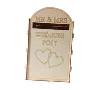 Zxpjkyu Boîte Aux Lettres de Mariage Coffret Cartes Réception Bois Rustique Support Enveloppes Cadeaux Assemblage Simple Adaptée pour Mariage Nuptiale, Modèle A