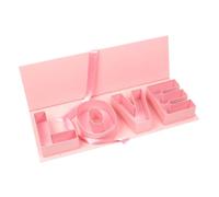 Zxpjkyu Boîte Cadeau Vide pour Fleurs, Boîte En Carton, Boîte D'emballage En Forme de Lettre, Carton Décoratif Créatif, Cadeau Romantique, Co, Rose