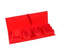 Zxpjkyu Boîte Cadeau Vide pour Fleurs, Boîte En Carton, Boîte D'emballage En Forme de Lettre, Carton Décoratif Créatif, Cadeau Romantique, Co, Rouge