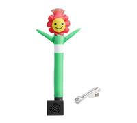 Zxpjkyu Bonhomme Gonflable Fou Qui Agite La Main - Décoration de Bureau Gonflable, Portable et Résistante pour La Maison Ou Le Bureau - Cadeau de Noël, Fleur