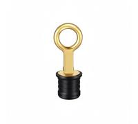 Zxpjkyu Bouchon de Drain de Bateau à Vis Combiné Laiton et Caoutchouc Conception avec Poignée à Came Rotative Adapté pour Cale, 19 Mm, Bouchon De Vidange en Laiton pour Trou De 19 Mm