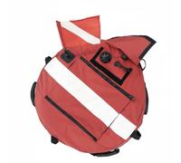 Zxpjkyu Bouée de Plongée pour Indication de Position Gonflable en TPU Poignée de Transport Marqueur Hautement Visible avec Attaches Parfaite pour Plongée Libre et Sécurité, Rouge Orangé