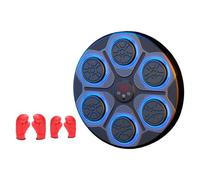 Zxpjkyu Boxing Équipement d'Entraînement Mural Musical Cible Électronique Coussin de Boxe Lumière RGB Adapté pour Exercices à la Maison Salle de, Gants Bleus 2 Paires