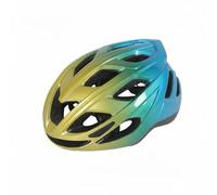 Zxpjkyu Casque Cyclisme Sécurité Équipé d'Aération Avancée Coque Rigide Brillante Mousse pour Sécurité et Confort Prolongé Adapté aux Cyclistes Réguliers Balades Citadines, Dégradé Bleu-Jaune