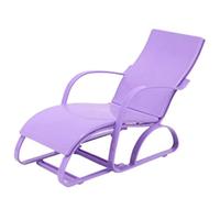 Zxpjkyu Chaise Longue Miniature Meuble Accessoire pour Maison de Poupée Décorative En Matériau Écologique Convient pour Cadeau Jeu Fille Décora, violet