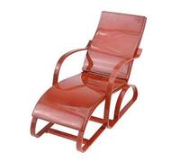 Zxpjkyu Chaise Longue Miniature Meuble Accessoire pour Maison de Poupée Décorative En Matériau Écologique Convient pour Cadeau Jeu Fille Décora, brun
