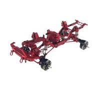 Zxpjkyu Châssis Métallique pour Voiture RC 1:18, Structure Robuste avec Fixations Solides et Stabilité Optimale, Conception, Compatible avec de Nomb, Rouge