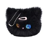 Zxpjkyu Chaton Porte-clés Peluche Figurine Pendentif Sac Jouet Ornement Doux Compagnon Décoratif Collectible Adapté pour Collection Usage Quotidien Enfants Ca, Bleu Marron Noir