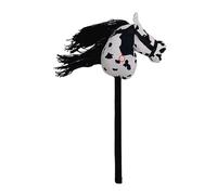 Zxpjkyu Cheval à Bascule, Bâton à Cheval, Jouet d'halloween Robuste avec Effets Sonores, pour Filles, Noir Blanc
