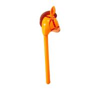 Zxpjkyu Cheval Bâton Gonflable Jouet Bâton de Hobby en PVC Léger Portable pour Jeu Blowing Adapté à Décoration Fête Événement, Orange