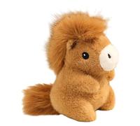 Zxpjkyu Cheval En Peluche, Figurine de Cheval, Fête Du Printemps, Doux, Câlin, Articles de Fête, Statue D'animal Décorative pour La Maison et L'hôtel, Brun