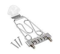 Zxpjkyu Chevalet Guitare Électrique Trapèze 6 Cordes Pièce Remplacement Alliage Zinc avec Vis Convient pour Guitare Jazz Archtop Demi-caisse Scène Collection, Argent