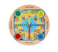 Zxpjkyu Chinois Jeu de Société Plateau Bois Pions Mini Échiquier Billes Sensoriel Éducatif Écologique Favorise Concentration Enfant Table Loisirs, Style1
