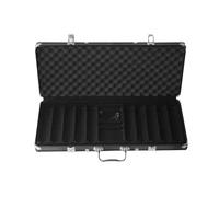Zxpjkyu Chips Coffret de Transport pour 500 Jetons Boîte de Rangement avec Poignée Solide en PP Valise de Jeu Compartiments Divisés Adaptée Aux Adultes Lors D, Noir