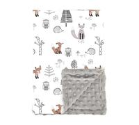 Zxpjkyu Couverture D'Emmaillotage Couverture de Réception pour Bébé Plaid En Peluche Literie Chaude Double Couche Respirante Adaptée pour Garçons et, Modèle de Hibou