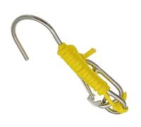Zxpjkyu Crochet de Plongée Crochet Double Crochet Récif Lanière Spirale Boucle Sécurité Accessoire Résistant Acier Inoxydable Adapté Adultes Unisexe Activités, Jaune