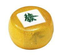 Zxpjkyu Dés de Mahjong En Acrylique à Plusieurs Faces - Accessoire Indispensable pour Les Jeux de Société, Idéal pour Les Jeux de Cartes dans Une Salle de Jeu, or