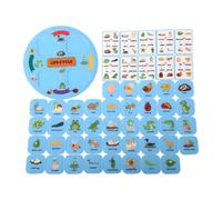 Zxpjkyu Ensemble de Jouets éducatifs avec Des Animaux, Des Figurines Cognitives pour Simuler La Chaîne Alimentaire, En Feutrine, Adapté à Des Fins éducatives, Bleu