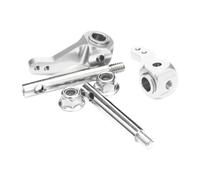 Zxpjkyu Ensemble de Leviers de Direction pour Voiture RC 1/10 - Pièces de Rechange Professionnelles - Accessoires En Alliage D'aluminium pour CW01, Argent