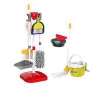 Zxpjkyu Ensemble de Nettoyage de 20 Pièces pour Enfants : Balais et Autres Outils de Simulation, Jouet éducatif pour Apprendre Les Bonnes Habitudes, 18 pcs