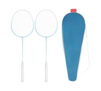Zxpjkyu Ensemble de Raquettes de Badminton Lumineuses, équipement de Raquette de Badminton en Alliage d'acier, Sport, Absorbant La Transpiration, Poignée, Bleu Clair