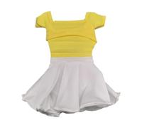 Zxpjkyu Ensemble Miniature Composé d'une Jupe Plissée, d'une Robe et d'un Chemisier, en Tissu pour Figurines Articulées de 30 Cm (12 Pouces), Jaune Blanc