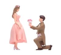 Zxpjkyu Ensemble Miniature de Couple de Mariés, échelle 1:64, Cadeau D'anniversaire Romantique