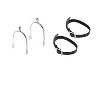 Zxpjkyu Éperons D'équitation avec Sangles et éperons à Boucle Métallique, Style Western, pour Hommes, pour Une Utilisation en Extérieur.
