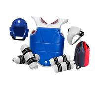 Zxpjkyu Équipement de de Taekwondo, Casque de Boxe, Ensemble D'équipement de de Karaté de Compétition pour Le Muay Thai, XL