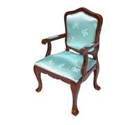 Zxpjkyu Fauteuil Miniature 1:12 pour Maison de Poupée, Fait Main, En Bois et Tissu, Accessoire de Décoration pour Poupée, Photo pour Jeux D'imagination D&, Célibataire