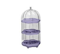 Zxpjkyu Figures Boîte Vitrine Présentoir A Socle Pivotant Transparent pour Poupées Boîtes Figurines Organisateur pour Objets de Collection Protection Contre, violet 3 couches