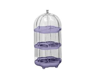 Zxpjkyu Figures Boîte Vitrine Présentoir A Socle Pivotant Transparent pour Poupées Boîtes Figurines Organisateur pour Objets de Collection Protection Contre, violet 3 couches