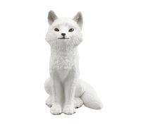 Zxpjkyu Figurine D'animal Réaliste, Statuette Animalière, Modèle de Jardin En Polypropylène, Idéale pour Décorer Une étagère de Bureau, Une, Le renard arctique