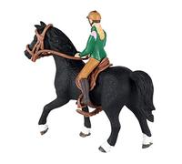 Zxpjkyu Figurine de Cheval Jouet pour La Ferme, Modèle Réduit de Personne à Cheval